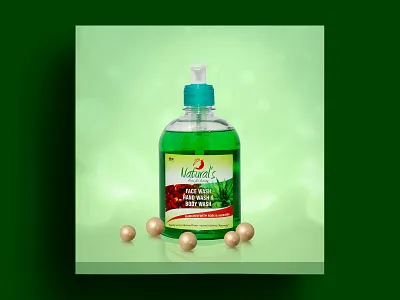 Natural's Face Wash Label Design advertisement graphics label nisha nisha droch nisha f1 pack design packaging product design product label