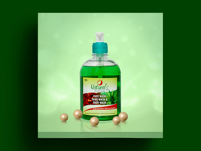 Natural's Face Wash Label Design advertisement graphics label nisha nisha droch nisha f1 pack design packaging product design product label