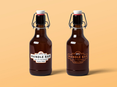 Handle Bar - Concept Branding - Beer Bottle advertising bar beer bicycle bike branding brewery classic conceptual craft beer cycling graphic design handle bar handlebar illustration logo logo design logotype old school vintage