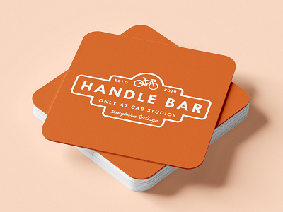 Handle Bar - Concept Branding - Beer Mat advertising bar beer bicycle bike branding brewery classic conceptual craft beer cycling design graphic design handle bar handlebar logo logo design logotype old school vintage