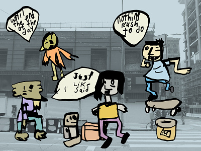 on and on collaboration desktop drawing screensaver sketch