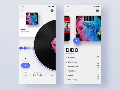 Music Player app appstore ios iphone mobile music music art music player ui ux