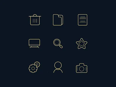 Monoline Icon Design (File Manager Icon) app design graphic icon illustration logo simple ui ux vector web