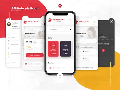 Affiliate Platform for Loan Company affiliate application bank banking cepixel loan mobile statistics stats ui webapp webdesign