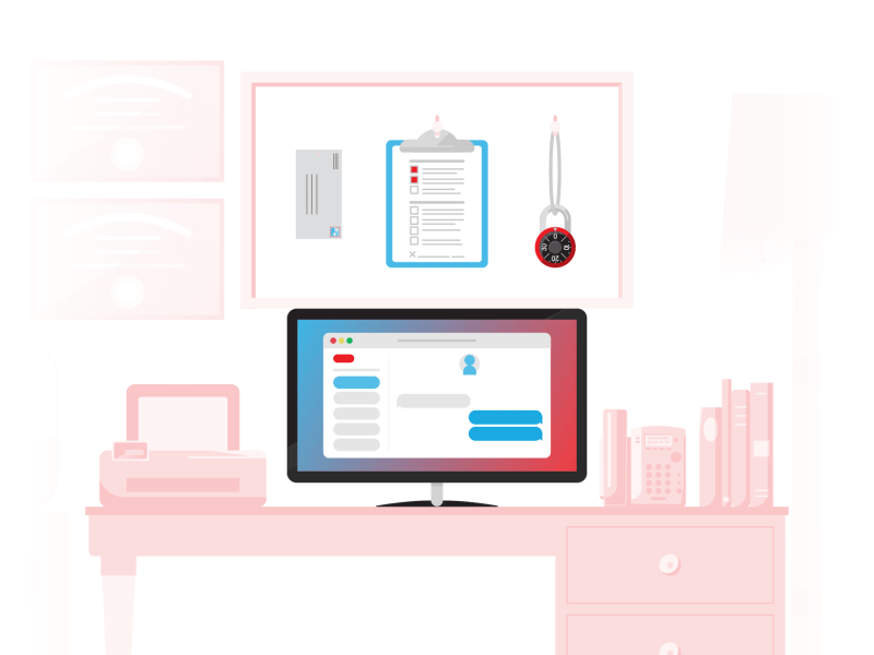 AMS Patient Portal Graphic animation gif graphic medical software vector