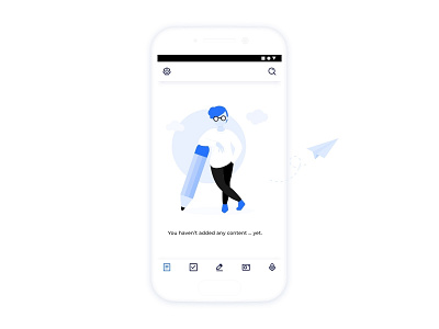 Empty state app empty state flat illustration minimal ui vector