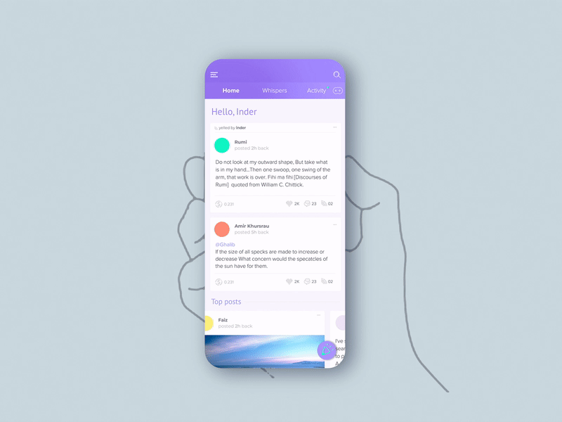 Menu Drawer - Literally animation app design ui ux ux design