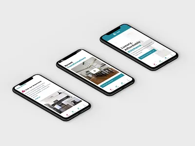 Mobile Kitchen Homepage clean design home home improvement kitchen kitchens kitchenware modern property ui user experience user interface ux design web design