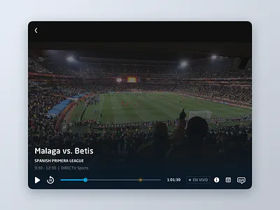 DirecTV Go // Live Player app design interface player sketch ui userinterface ux video player visual design