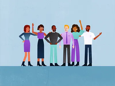 You Replicate What you Celebrate business client customer support flat flight booking fly illustration laptop office people planning popular purple search service travel travel app traveling vector