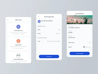 Crush It Mobile App - Create Goal app app design clean finance finance app goal goals mobile mobile design money save money ui user interface ux