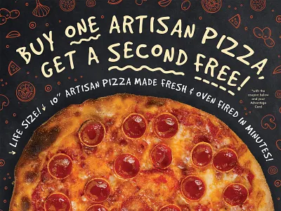 Crushed Tomato Pizza Headline above the fold ad advertising artisan bogo design food graphic design headline newspaper pizza print