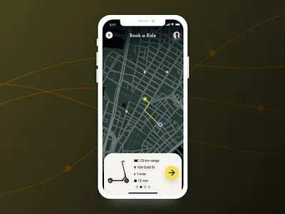 Dark Mode Map app dark dark app dark mode dark theme dark ui design icon map mapping maps minimal mobile typography ui ux
