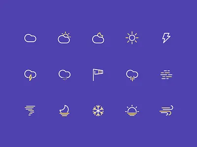 Weather Icon animation app branding design flat icon identity illustration illustrator lettering logo minimal type typography ui ux vector web website 设计