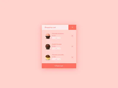 Daily UI #058: Shopping Cart adobe xd cupcake daily 100 dailychallenge design pink shop shopping shopping cart ui