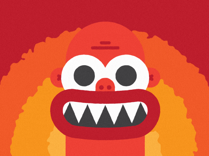 hehehe .gif demon design fun funny goofy grunge illustration jokes laugh lol motion motion design retro vector