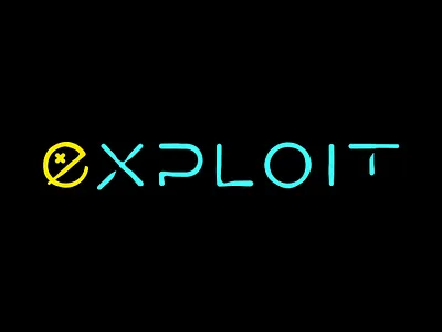 Exploit Wordmark Logo app branding extreme funky logo grunge icon identity logo logo design lux luxury music neon panter panter vision type typeface underground ux young