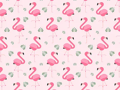 Flamingo Pattern clean cute flamingo flamingos flat graphic design graphics illustration love pattern pattern design pink textures vector