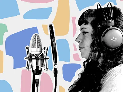 Podcasts Blog Illustration colorful fun illustration mixed media pattern