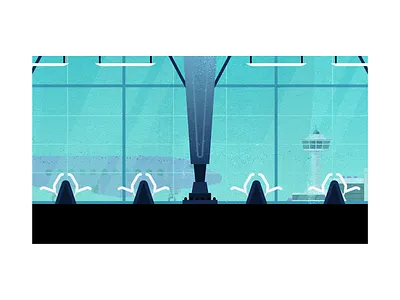 Airport Terminal business client customer support flat flight booking fly illustration laptop office people planning popular purple search service travel travel app traveling vector