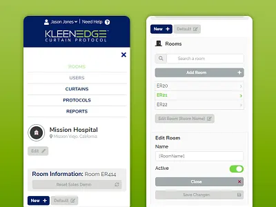 Kleen Edge - Curtain Protocol redesign ui desgin web design