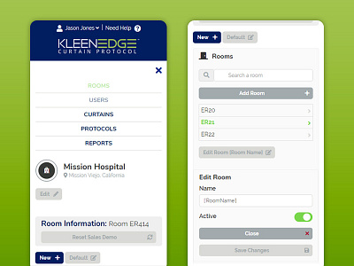 Kleen Edge - Curtain Protocol redesign ui desgin web design