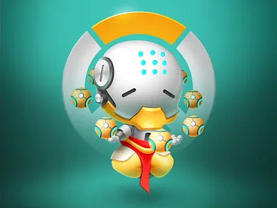 Zenyatta cartoon illustration overwatch