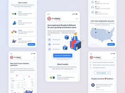 ShipHero Fulfillment! 🎉Mobile Landing design landing mobile mobile design responsive responsive design ui user experience ux website