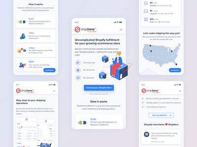 ShipHero Fulfillment! 🎉Mobile Landing design landing mobile mobile design responsive responsive design ui user experience ux website