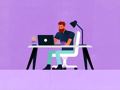 Constant Frustration business client customer support flat flight booking fly frustration illustration laptop office people planning popular purple search service travel travel app traveling vector