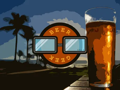 Beer Geek beer black blue coaster coaster design colorado springs craft beer design geek glasses graphic graphic design graphic art graphic artist graphic artists merch merch design orange silver yellow