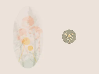 Artboard 1 badge floral illustration prairie vector
