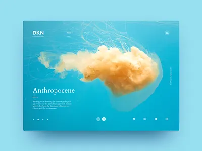 Daily UI Challenge jellyfish menu ui web design website