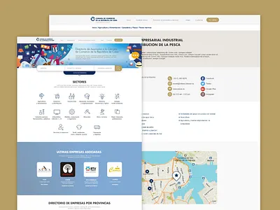 Web Directorio de Asociados CC adobe xd catalogue company cuba design directory map product ui web web design website