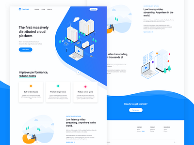 Landing Page | Fluidstack branding cloud services design digital homepage illustration isometric landing page platform ui vector video streaming