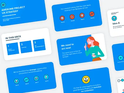 Presentation Design for Product Vision illustration pitch deck presentation presentation design product design slides user experience ux visual design