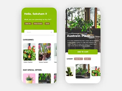 Plant Purchase App app dailyui design mobile ui ux visual