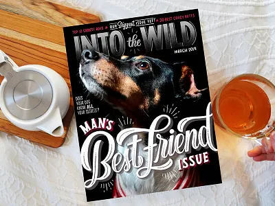 Into The Wild Cover customtype design drawing hand lettering handdrawn handlettering handmade illustration ipad lettering magazine magazine cover magazine design type typography