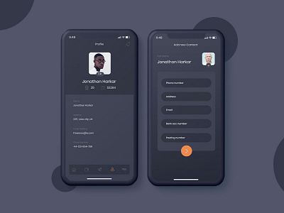 User Profile app applicaiton dark app dark ui design edit profile illustration intarface interaction design profile page ui ui design ui kit uiux uiux design user user profile ux design