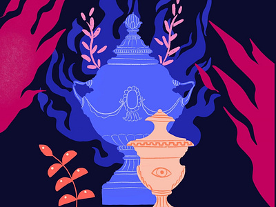 Foresta In Fiame editorial illustration illustration landscape nature rome