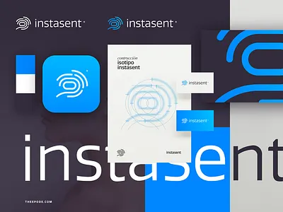 Imagotipo Instasent anagram design grid grid logo illustrator imagotipo instasent logo logotype marketing monogram