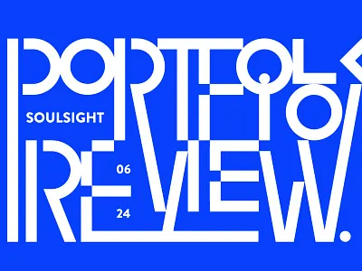 Soulsight Portfolio Review Night brandmark design geometric geometry lines portfolio typography