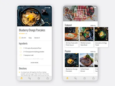 Gourmet Recipe App 02 branding cooking design logo mobile mockup prototype recipe sketch ui ui design uiux vector wireframe