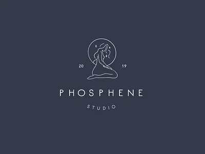 Master Logo for Phosphene Studio botanical brand design branding branding design design hand drawn illustration logo logo design minimal minimalism type typography