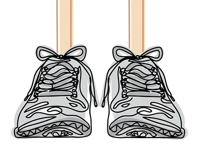 No shoes are too big to fill conquer contour design drawing feet graphic design illo illustration illustrator legs line shoes
