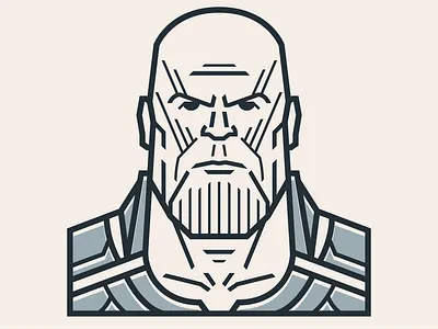 Thanos character design icon icons illustration illustrator illustrator cc marvel thanos vector