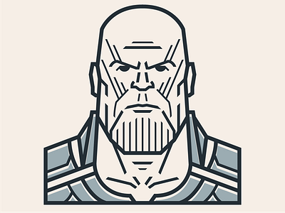Thanos character design icon icons illustration illustrator illustrator cc marvel thanos vector