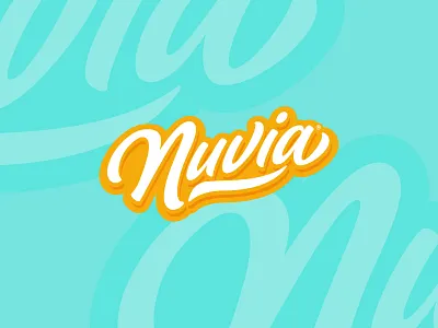 Nuvia® Logo Proposal branding design funny lettering logo logo design logotype type typography vector