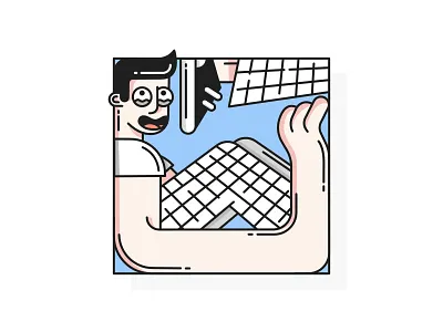 Comfort Zone box boy comfort design flat illustration line personal vector zone