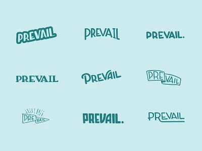 Prevail Logo Options branding branding design food logo hand lettered logo handdrawn handdrawn logo handdrawntype handlettering jerky jerky branding jerky logo lettering lettering logo logo design logo mark logo process logos